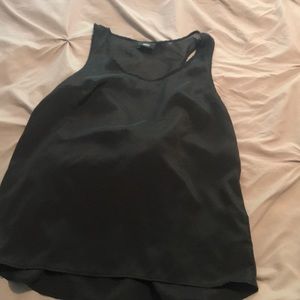 Black satin tank